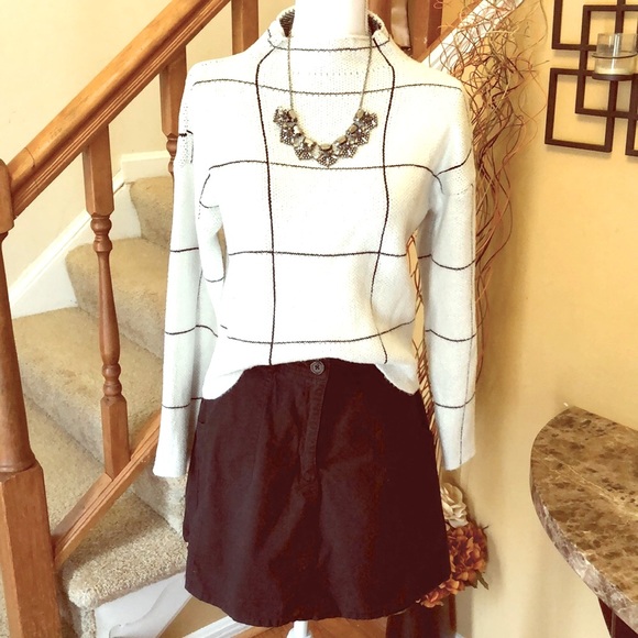 SHEIN Drop Shoulder Mock-Neck Grid Sweater - Picture 4 of 11